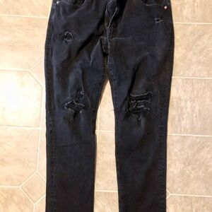 Distressed Black Jeans